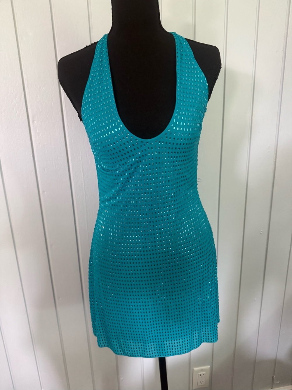 Women's Teal Halter Dress